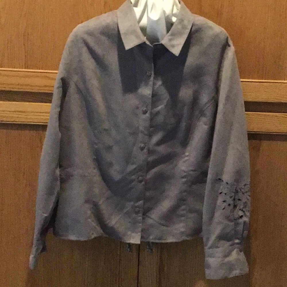 NWOT Faux Suede Dark Grey Shirt Jacket
